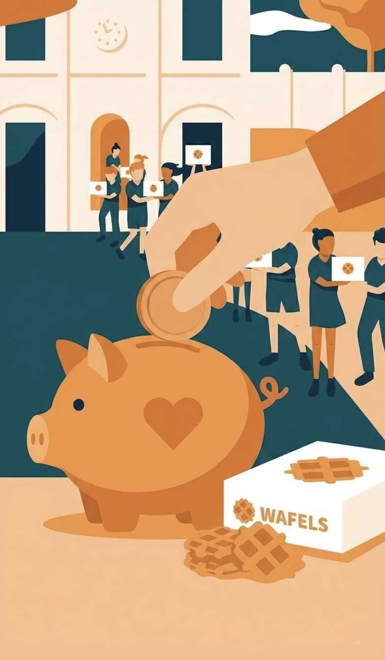 Oranje spaarpot met een hartje die extra sponsoring en financi&euml;le donaties voor uw goede doel of vereniging symboliseert.